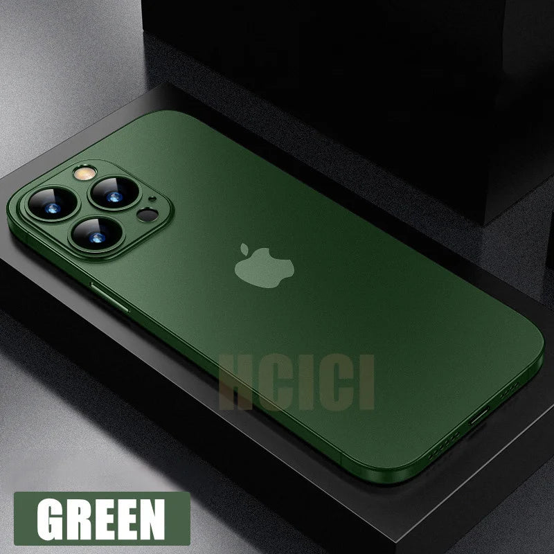 Ultra Thin Matte Case For IPhone 16 15 14 13 12 Mini X XR 11 Pro Max Full Cover For IPhone 15 14 8 Plus Hard PC Shockproof Cases